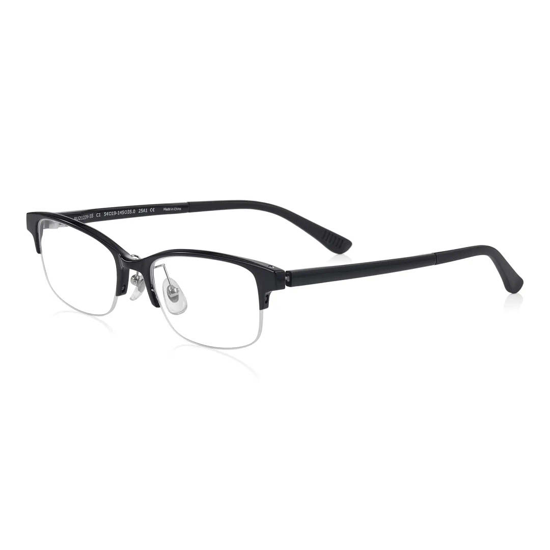 OWNDAYS | AIR Black Half Rim Browline left side
